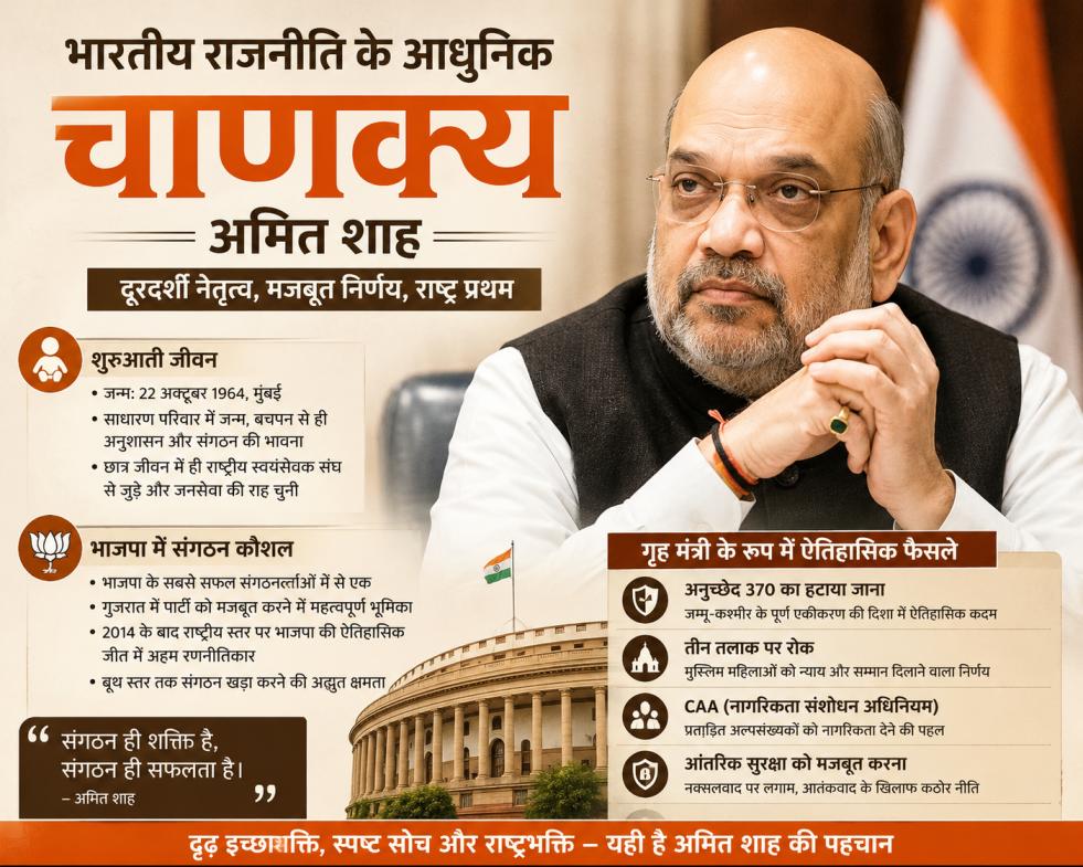 Amit Shah - The Modern Chanakya of Indian Politics and Home Minister of India
