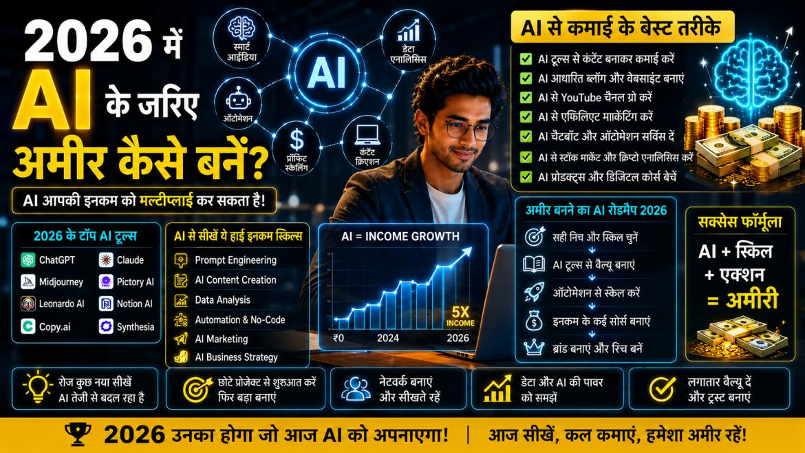 2026 में AI के जरिए अमीर कैसे बनें - Future of Earning with Artificial Intelligence
